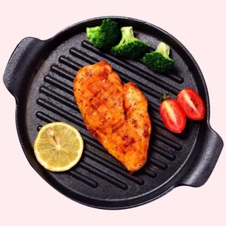 Chảo nướng bbq gang đen 24cm. dùng bếp ga, bếp cồn...