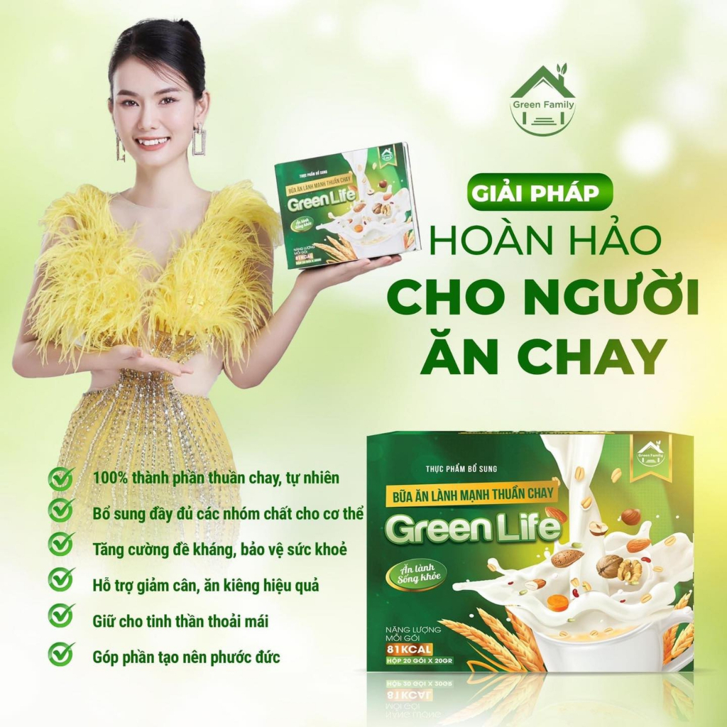 Thuần Chay Greenlife Thực Phẩm Bổ Sung Bữa Ăn Lành Mạnh Green Famil Chính Hãng