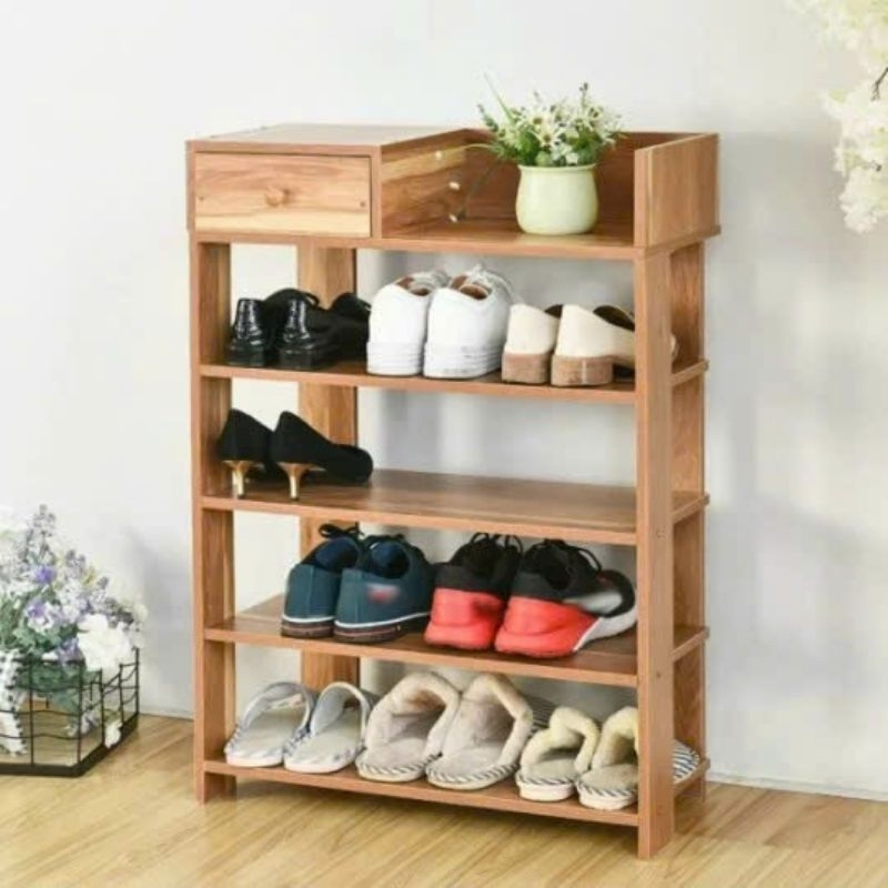 Kệ gỗ để giày_ để dép 5 tầng
