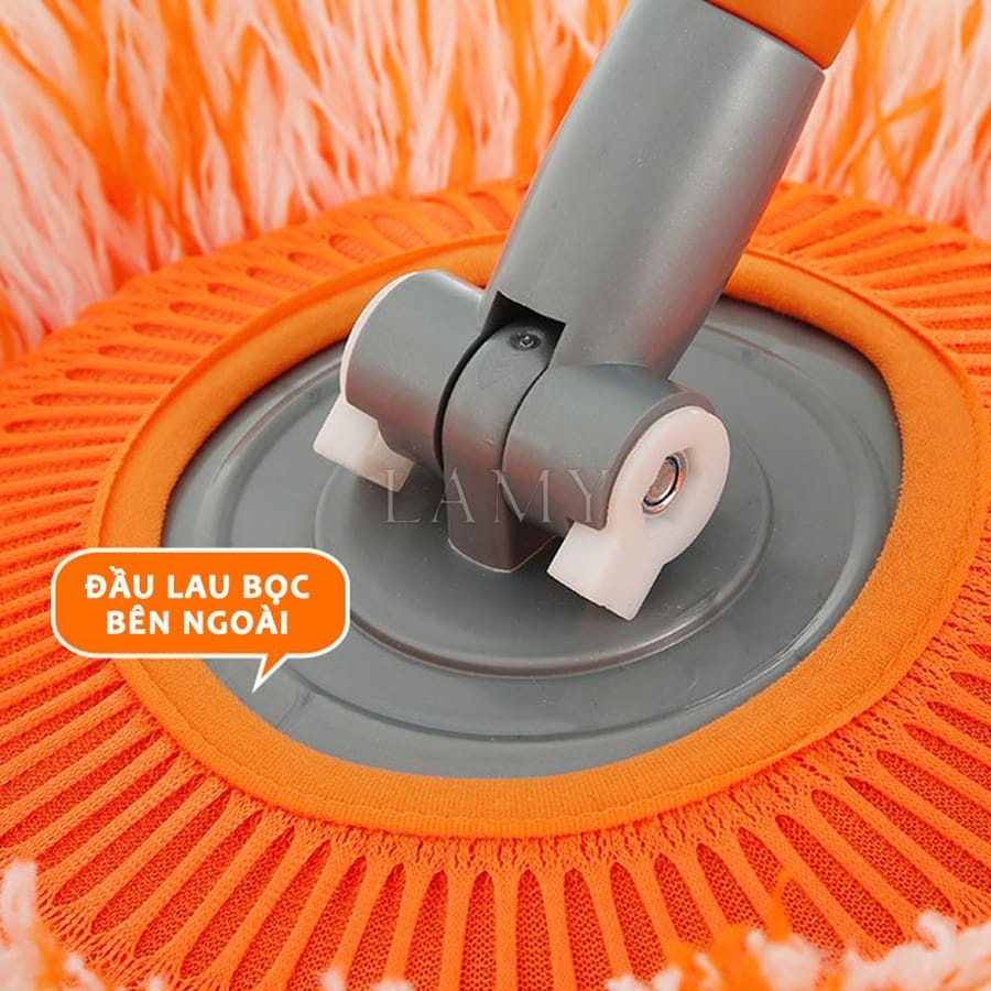 Chổi Lau Trần Nhà, Cây Quét Trần Nhà Hình Hoa Hướng Dương Đa Năng Xoay 180 Độ Cán Inox Dài 180cm