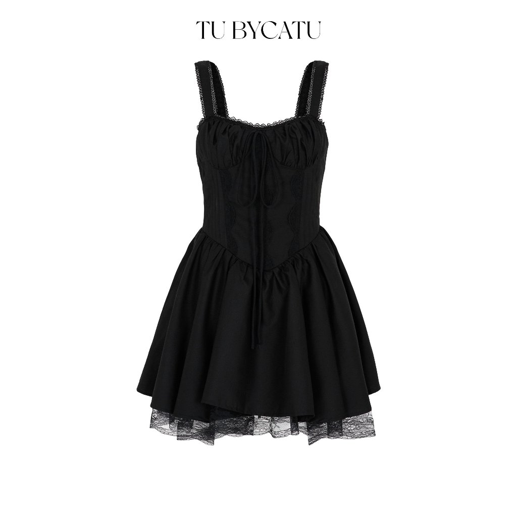 TUBYCATU | Đầm hai dây amity white/ black dress