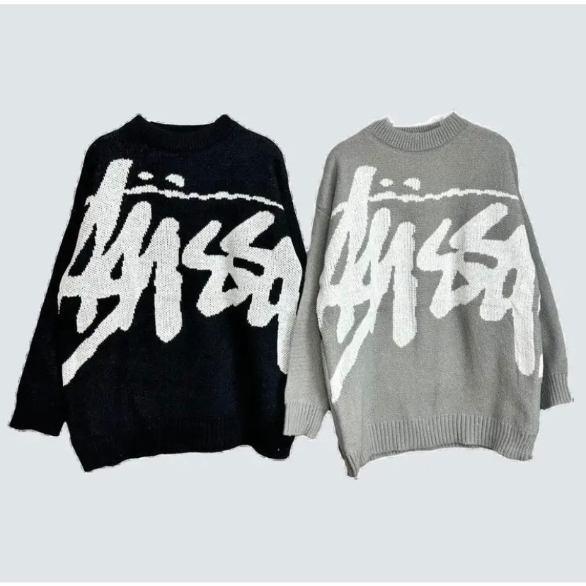Áo Len Sweater Stussy Nam Nữ In Chữ Siêu Đẹp - Áo Len Stussy Hàng Quảng Châu Chất Len Cực Đẹp Siêu Chất