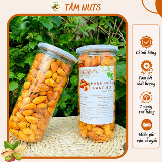 Hạnh nhân rang bơ vỏ mỏng hũ 500 gram, hạnh nhân sấy Đắk Lắk béo ngậy, tốt cho sức khỏe