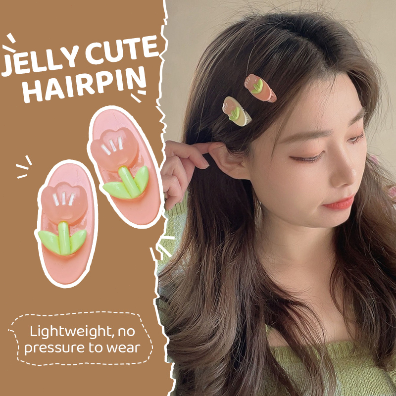 🌈Patrackiy✨kẹp tóc kiểu hoa tulip dễ thương cho nữ