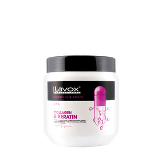 Hấp dầu collagen keratin lavox 500ml - 1000ml, suôn mượt, phục hồi tóc