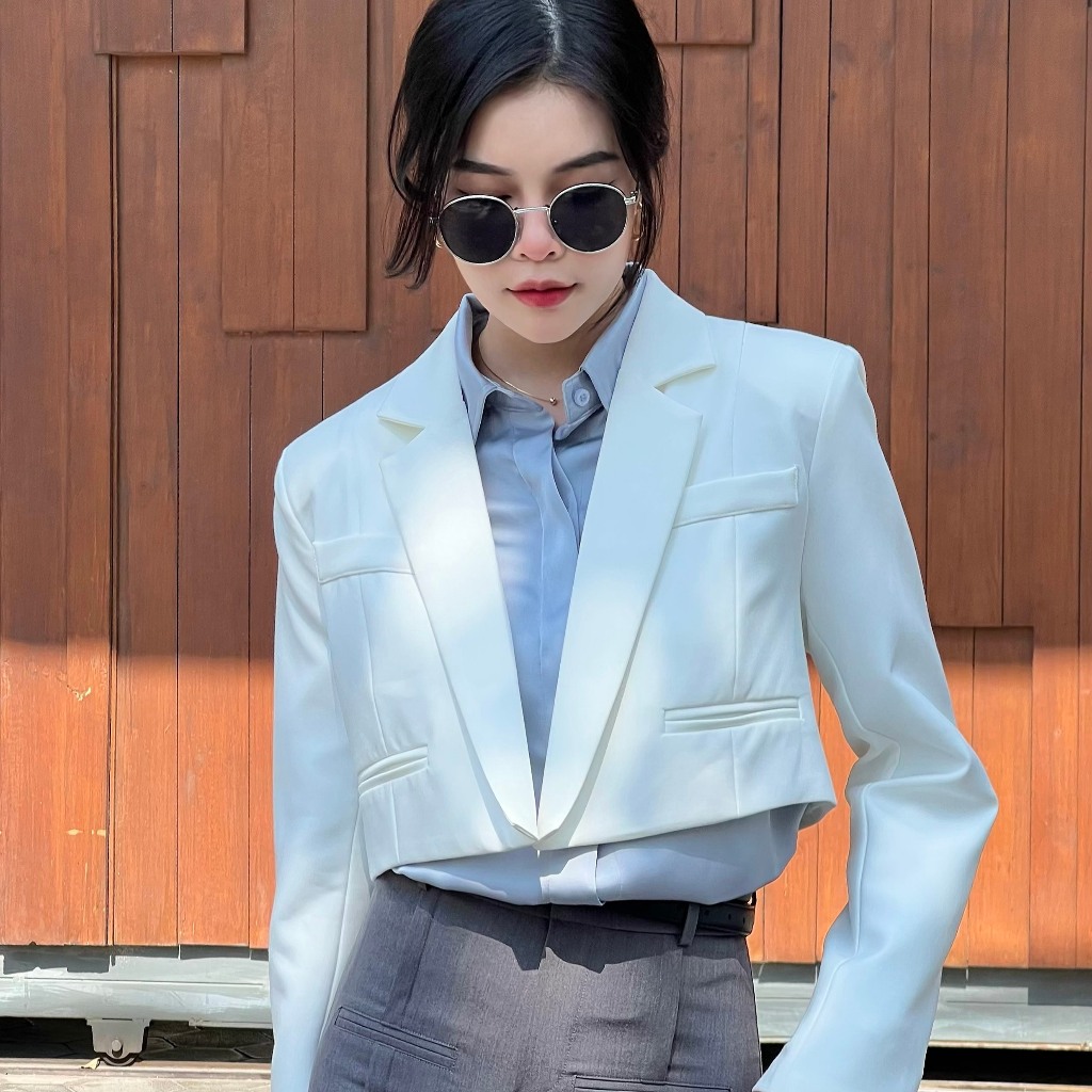 Blazer croptop dài tay nhà MEO