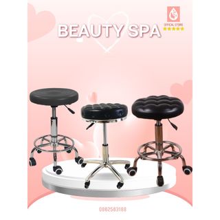 Ghế xoay 360 độ | có múi | chân nhện bánh đúc có múi chuyên dùng trong spa, phun xăm. Salon...