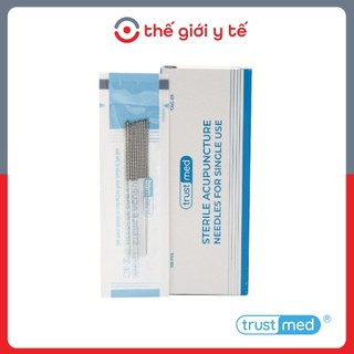 Kim châm cứu thép dạng gói Trustmed - hộp 100 kim các số từ 4 - 10