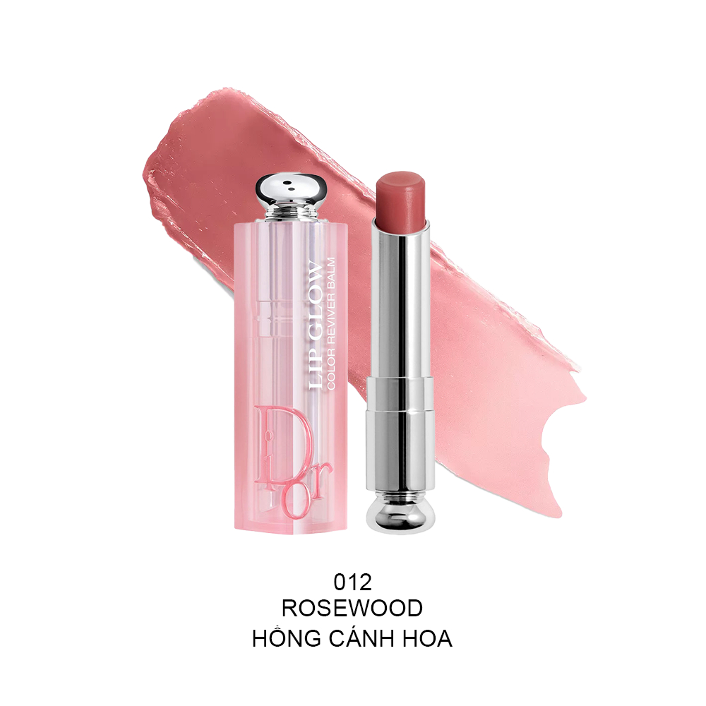 Son Dưỡng Dior Addict Lip Glow Màu 012 Rosewood màu hồng cánh hoa