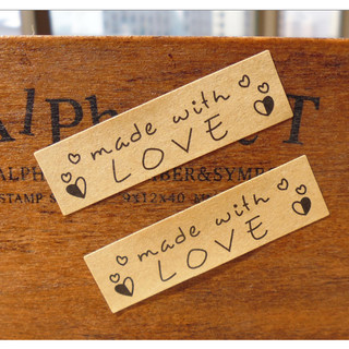 Set 10 tem dán handmade with love