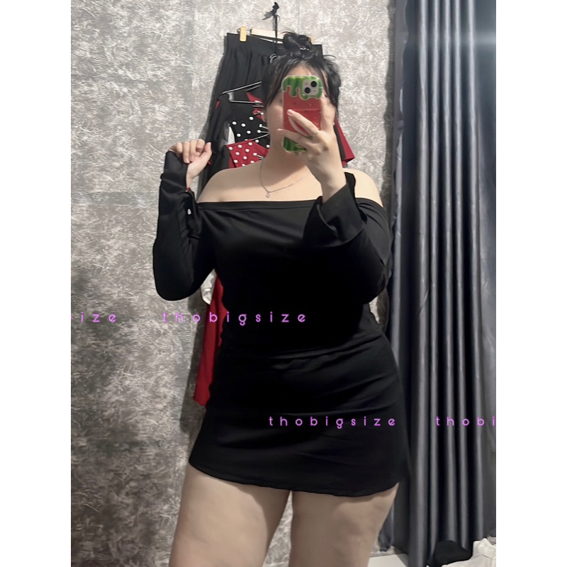 Áo Bẹt Vai Bigsize Thun Tăm Cao Cấp Co Dãn 60-90kg