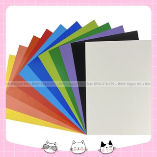Set 5 giấy bìa thủ công A4 nhiều màu, giấy bìa màu trang trí, giấy gấp origami, giấy làm thiệp, scrapbook lovebox craft