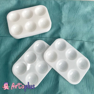 Khay đựng màu 6ô - đựng màu acrylic, vẽ tranh, tô tượng, màu nước