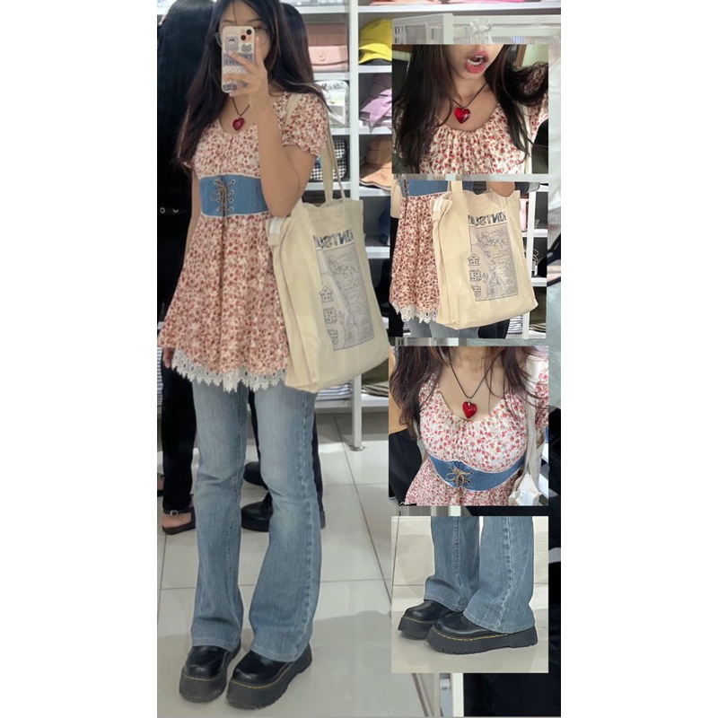 2hand album áo voan xuyên thấu phong cách boho, vintage fairy