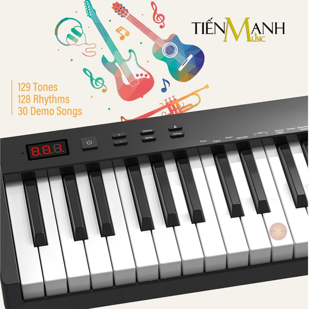 Đàn Piano Điện Konix PH88S - Đàn, Chân Đơn, Bao, Nguồn - 88 Phím nặng Cảm ứng lực Có Loa PH88