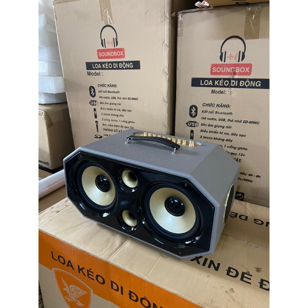 Loa kéo Mini 2 bass 20cm, 2 treble, 2 loa trung ADX 220 Pro