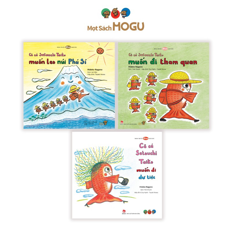 Tranh truyện - Phát triển quan sát cho bé từ 3 tuổi - Bộ 3 cuốn cô cá Taiko nhí nhảnh (Sách Ehon)