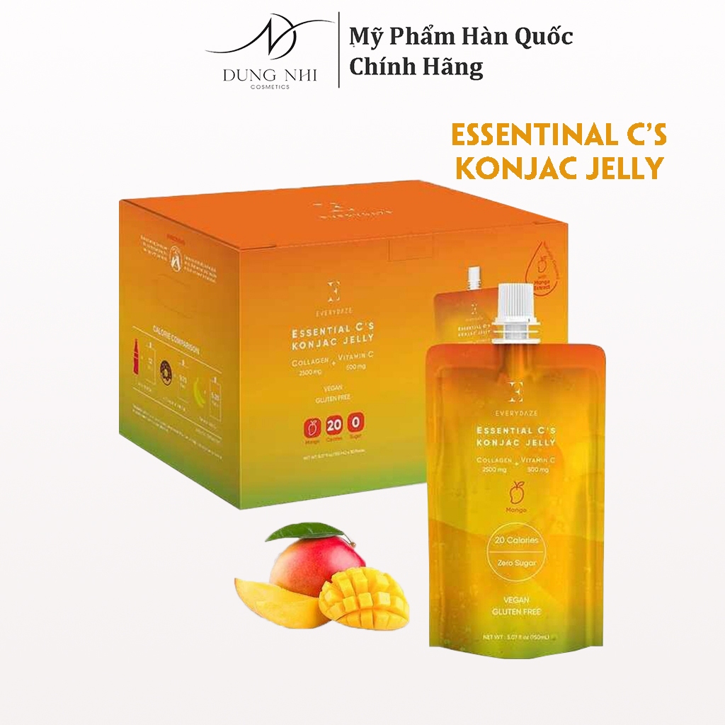 Thùng thạch giảm cân JELLY KONJAC vị Xoài - 10 gói