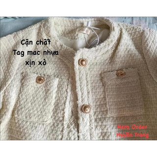 Khoác dạ tweed hai 2 lớp đứng form