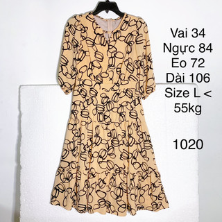 đầm hoạ tiết bigsize 2hand