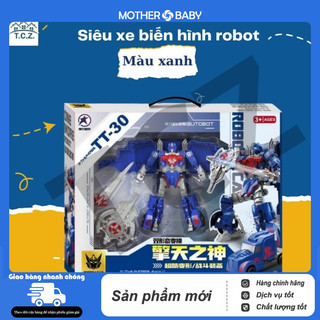 Đồ chơi lắp ghép robot biến hình Optimus Prime, Robot lắp ráp biến hình từ Siêu nhân thành ô tô, đồ chơi bé trai.