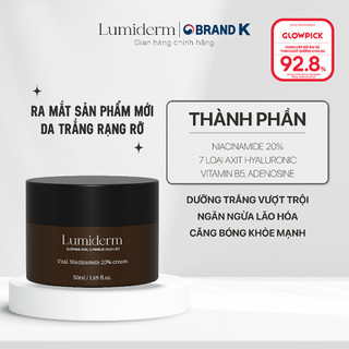 Kem dưỡng trắng da cấp ẩm Lumiderm Vita Niacinamide 20% Cream