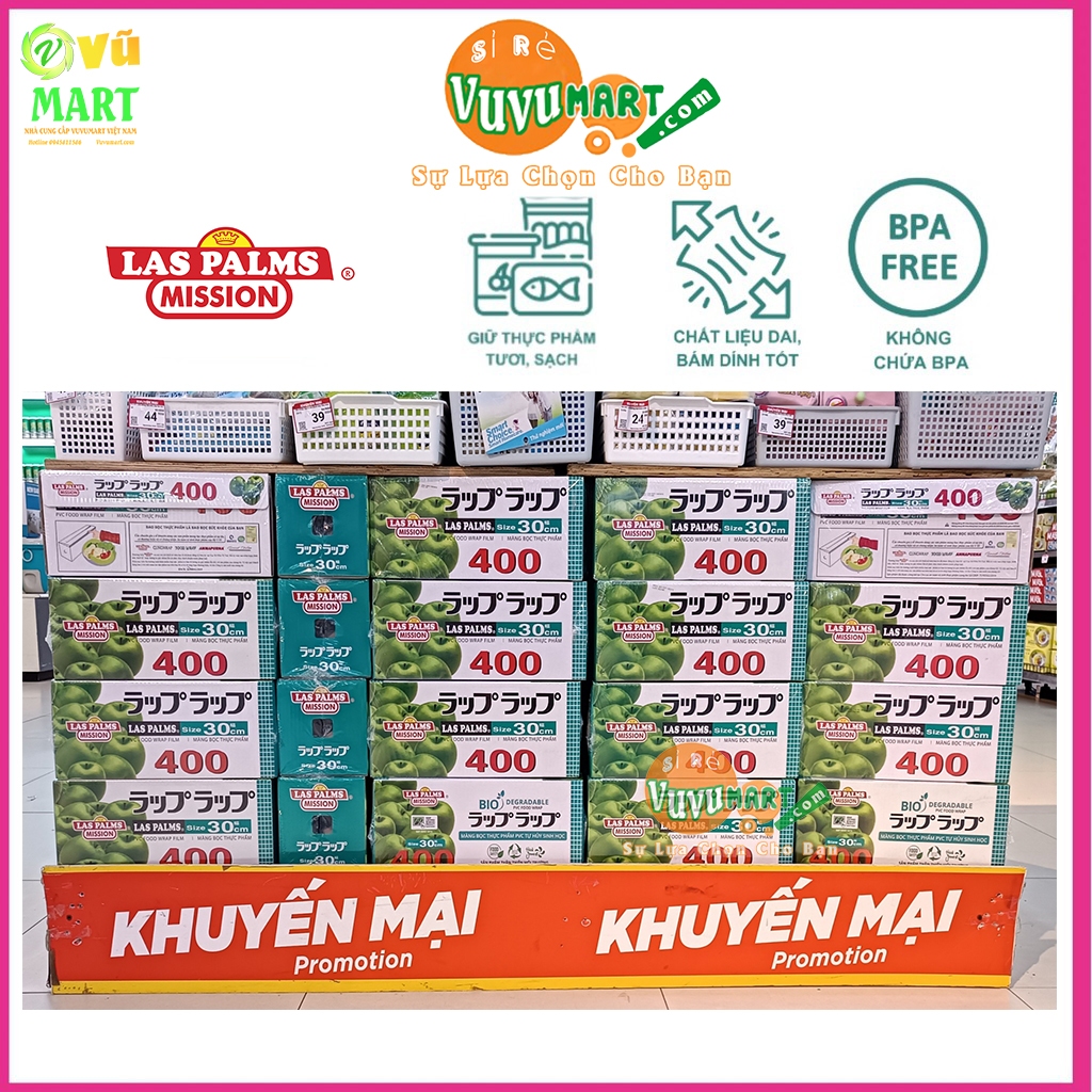 Màng Bọc Thực Phẩm Laspalm 200 CHÍNH HÃNG: Lõi vàng, Co giãn, Bám dính - Sáng bóng, Đàn hồi - Siêu dính, Đa năng