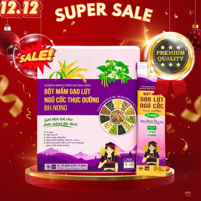 Bột ngũ cốc dinh dưỡng gạo lứt bổ sung canxi hữu cơ giúp xương chắc khỏe organic dễ uống giàu dinh dưỡng cô gái bhnong