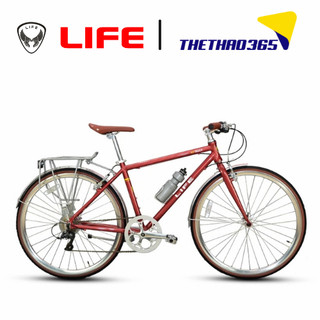 Xe đạp đường phố life r9, khung nhôm bền nhẹ, bánh 700c, 8 tốc độ