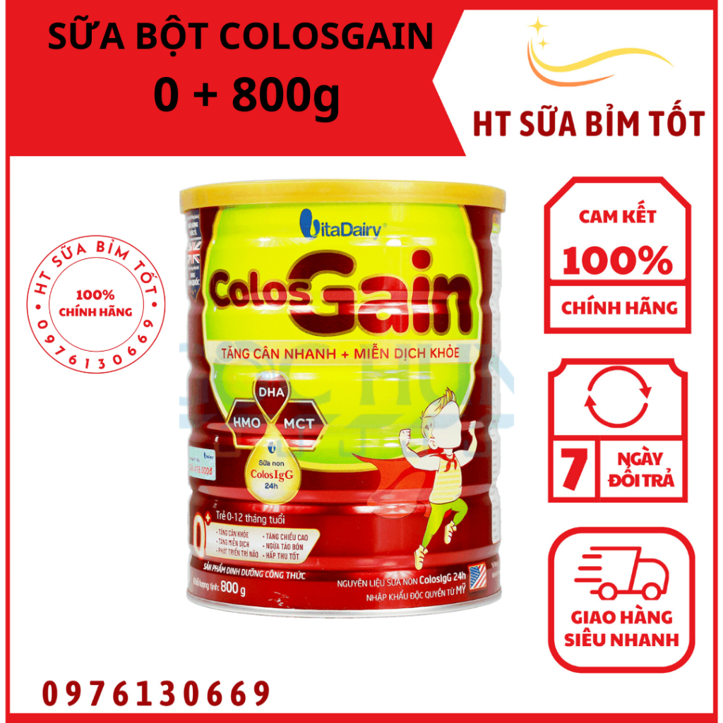 SỮA BỘT COLOSGAIN 0 + 800g