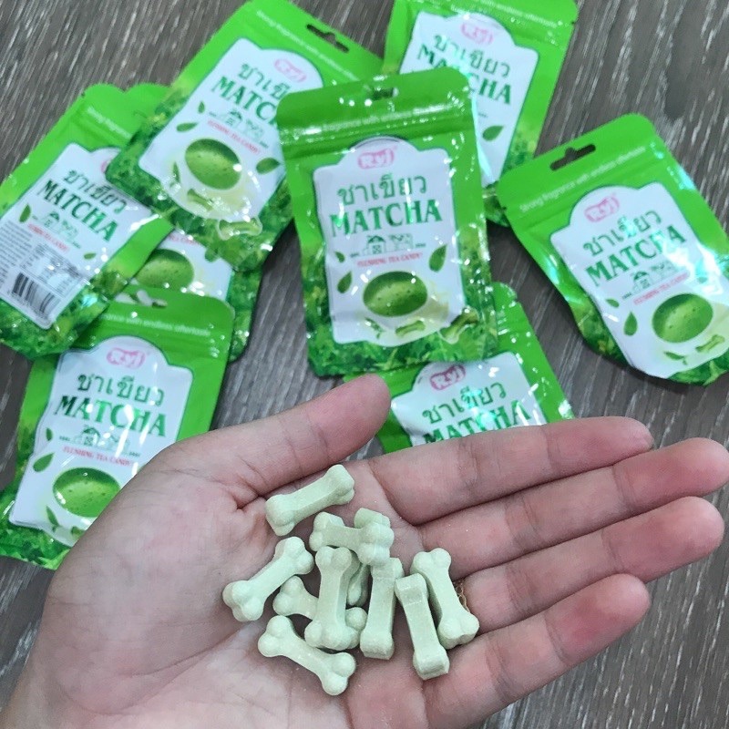 Kẹo matcha trà xanh hình xương chó - Một gói