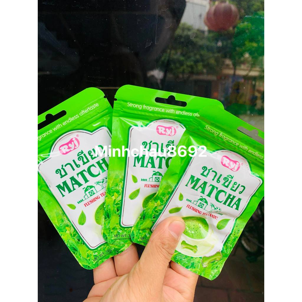 Kẹo matcha trà xanh hình xương chó - bịch 30 gói sỉ