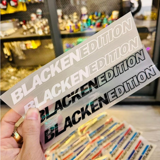 Tem logo sticker blacken edition dán trang trí