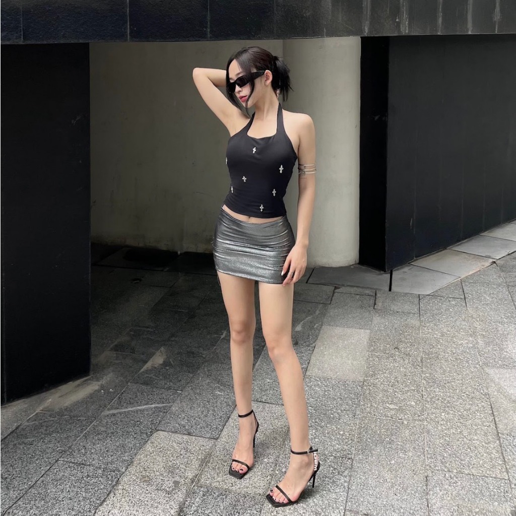“SEZ top” --- Chất vải thun poly co giãn tốt