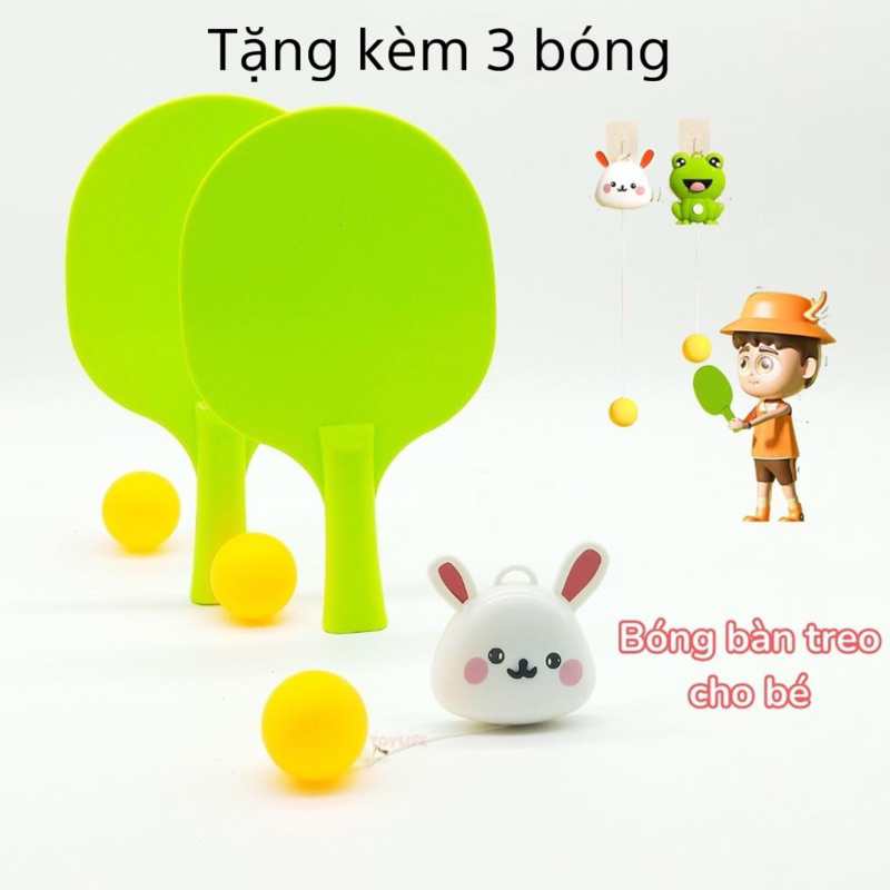 Đồ chơi bóng bàn treo tường rèn vận động và phản xạ, phát triển chiều cao cho bé
