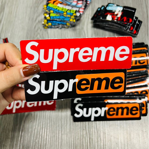 TEM STICKER LOGO CHỮ SUPEME DÁN TRANG TRÍ