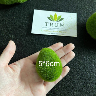 Viên Rêu Cỏ Giả 5*6cm - phụ kiện trang trí tiểu cảnh, rêu trang trí decor
