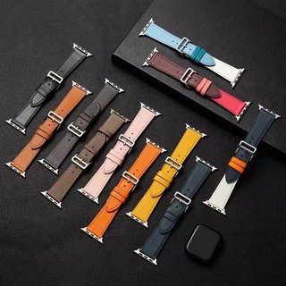 Dây đeo đồng hồ chất liệu da bò thật 100% thích hợp cho Apple Watch 9 8 7 6 SE 5 4 45MM 41MM 40MM 44MM 49MM