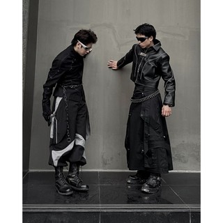 Áo khoác da CROP JACKET RACE LINE ( BLACK VERSION) / DKILLUMINATE