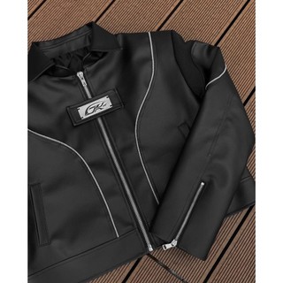 Áo khoác da CROP JACKET RACE LINE ( BLACK VERSION) / DKILLUMINATE