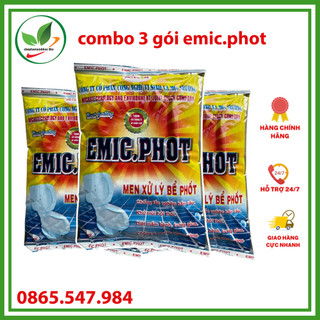 Combo 3 gói men vi sinh Emic phot gói ( 200gr ). Men xử lý hầm cầu bể phốt tránh hút hầm.