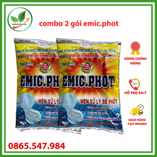 Combo 2 gói Emic phot gói 200gr. Men xử lý bể phốt, khử mùi hôi, thông tác cống, đường ống nước.