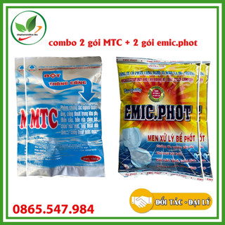 Combo 2 gói MTC ( 100g ) + 2 gói Emic phot ( 200G ). Men xử lý bể phốt, mùi hôi hầm cầu, cống thoát nước.