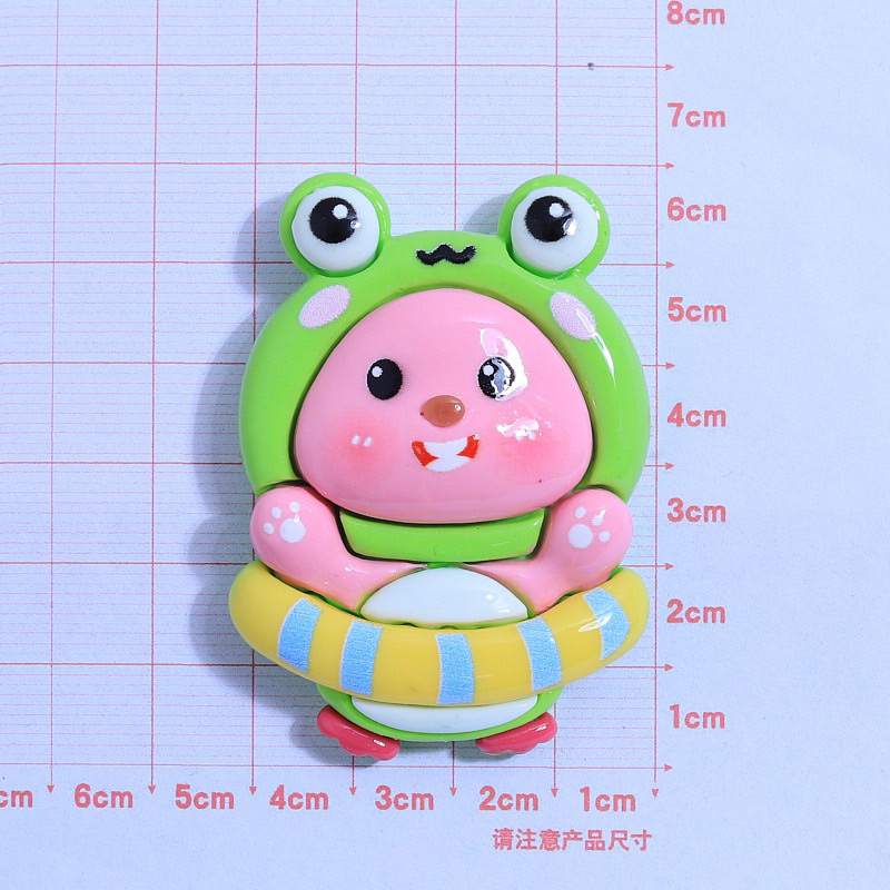 Charm LÔBY slime/  Trang Trí Hình Gấu Nhiều Chi Tiết Màu Kem Sữa Sinh Động - Giá 1 cái