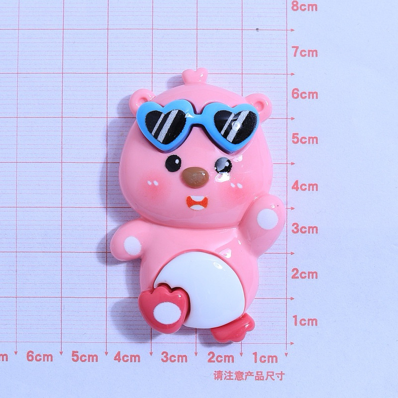Charm LÔBY slime/  Trang Trí Hình Gấu Nhiều Chi Tiết Màu Kem Sữa Sinh Động - Giá 1 cái