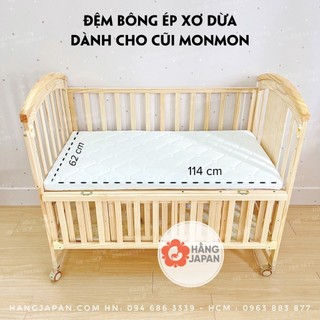 Đệm bông ép, xơ dừa dành cho cũi MONMON cho bé