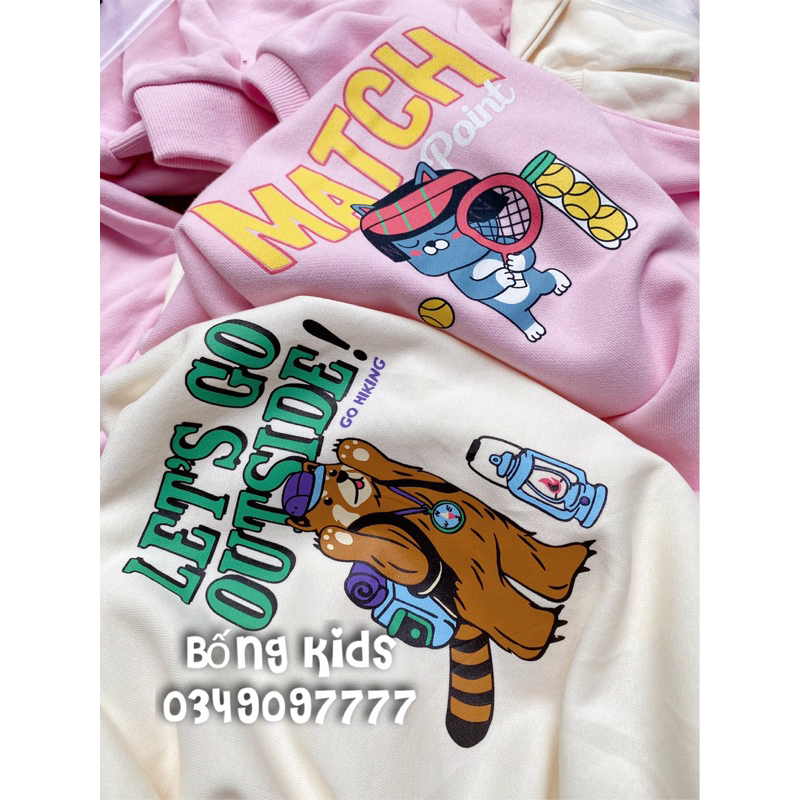 Áo Nỉ Bé Trai & Bé Gái In Hình Topten Kids