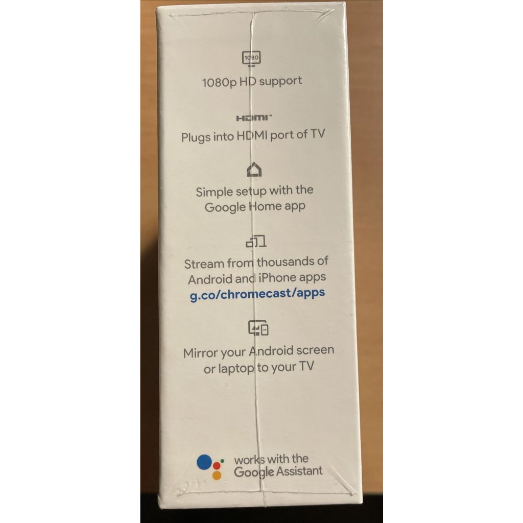 🔥   Thiết bị trình chiếu TiVi, Máy chiếu thế hệ thứ 3 Google Chromecast 3rd Generation Media Streamer 1080p