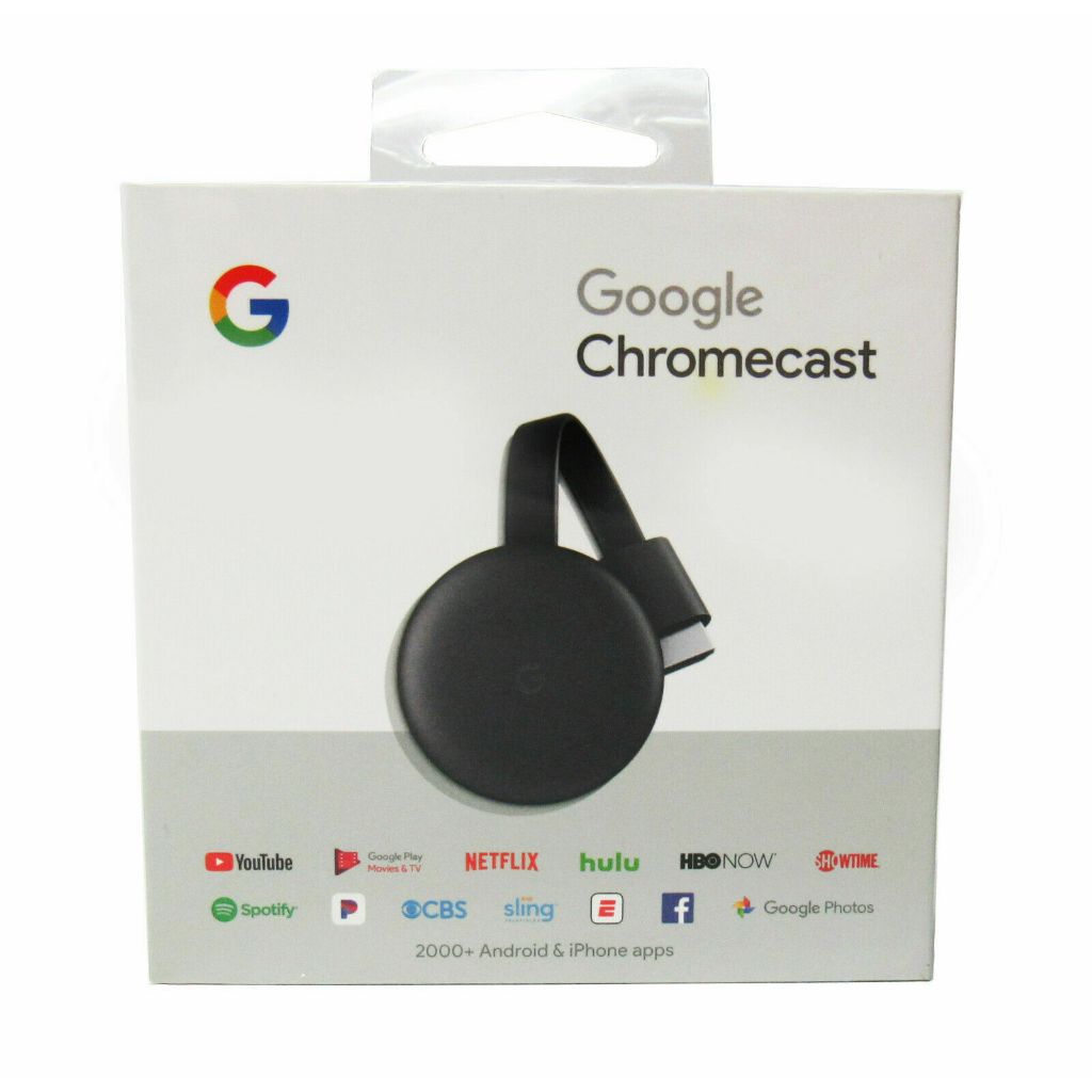 🔥   Thiết bị trình chiếu TiVi, Máy chiếu thế hệ thứ 3 Google Chromecast 3rd Generation Media Streamer 1080p
