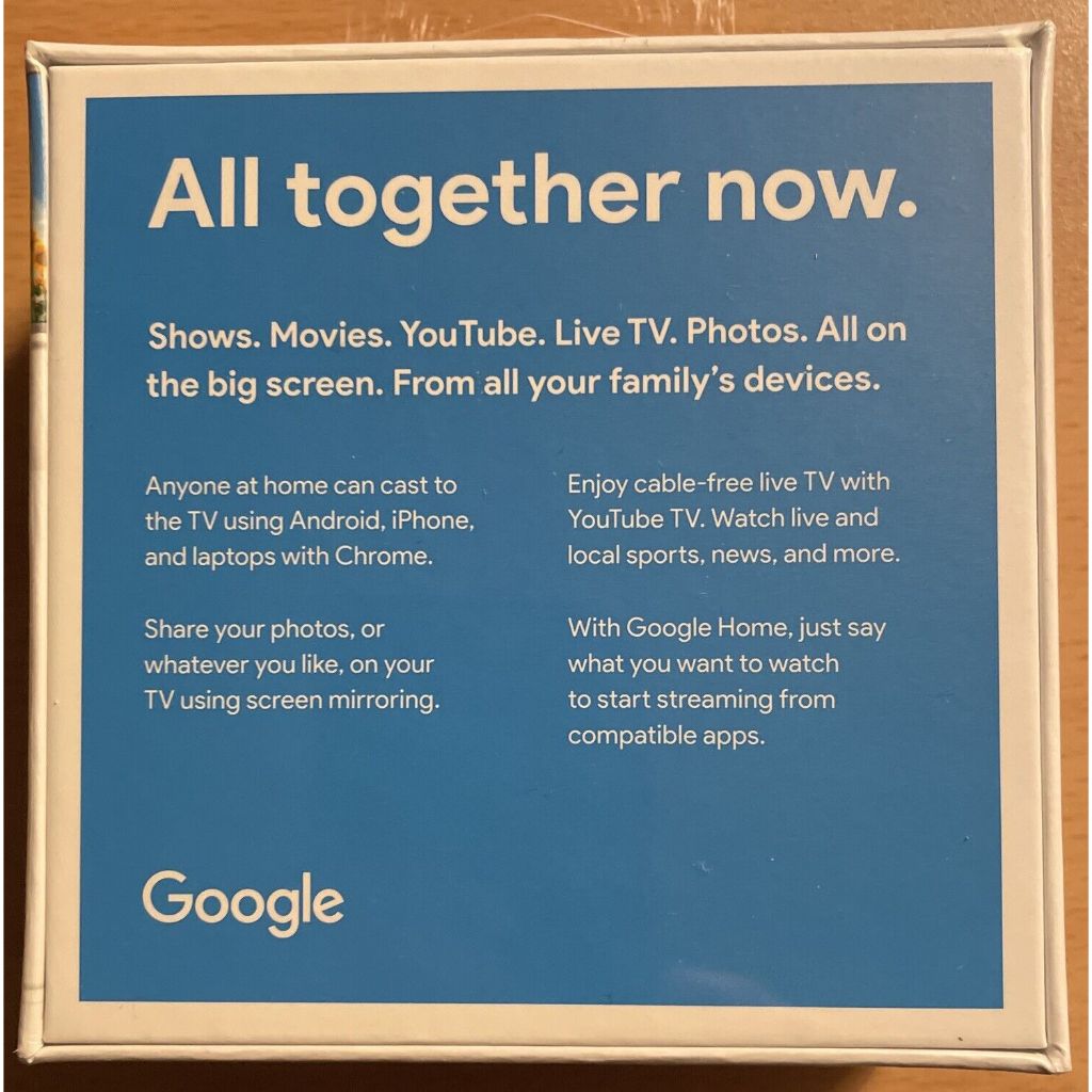 🔥   Thiết bị trình chiếu TiVi, Máy chiếu thế hệ thứ 3 Google Chromecast 3rd Generation Media Streamer 1080p